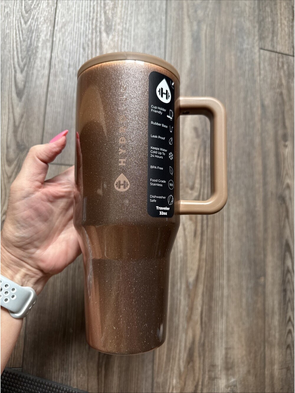 HydroJug Traveler Bliss 32oz Cateye Gold NWT